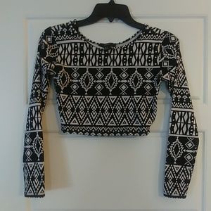 Small Forever 21 long sleeved crop top